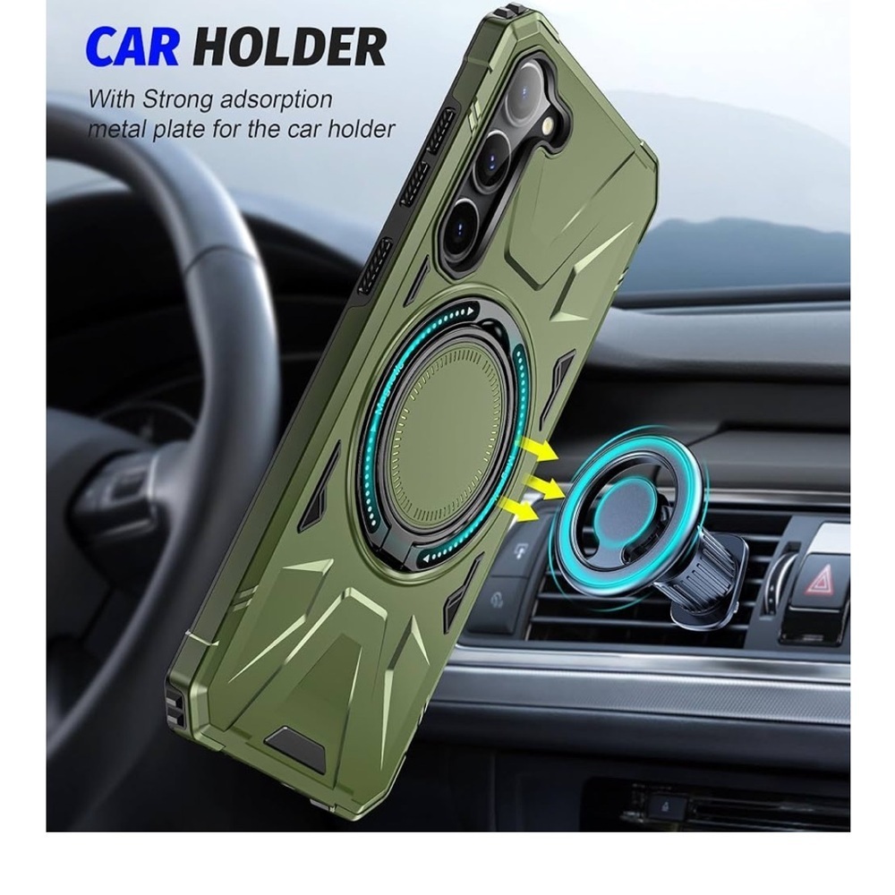❤️NWT- Green Rugged Phone Case with Ring Holder and Reinforced Corners - Picture 5 of 8